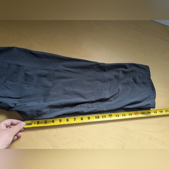 PRANA Nylon Outdoor Pants Size 12 Knee Lenght Dark Gray Color - Picture 12 of 12